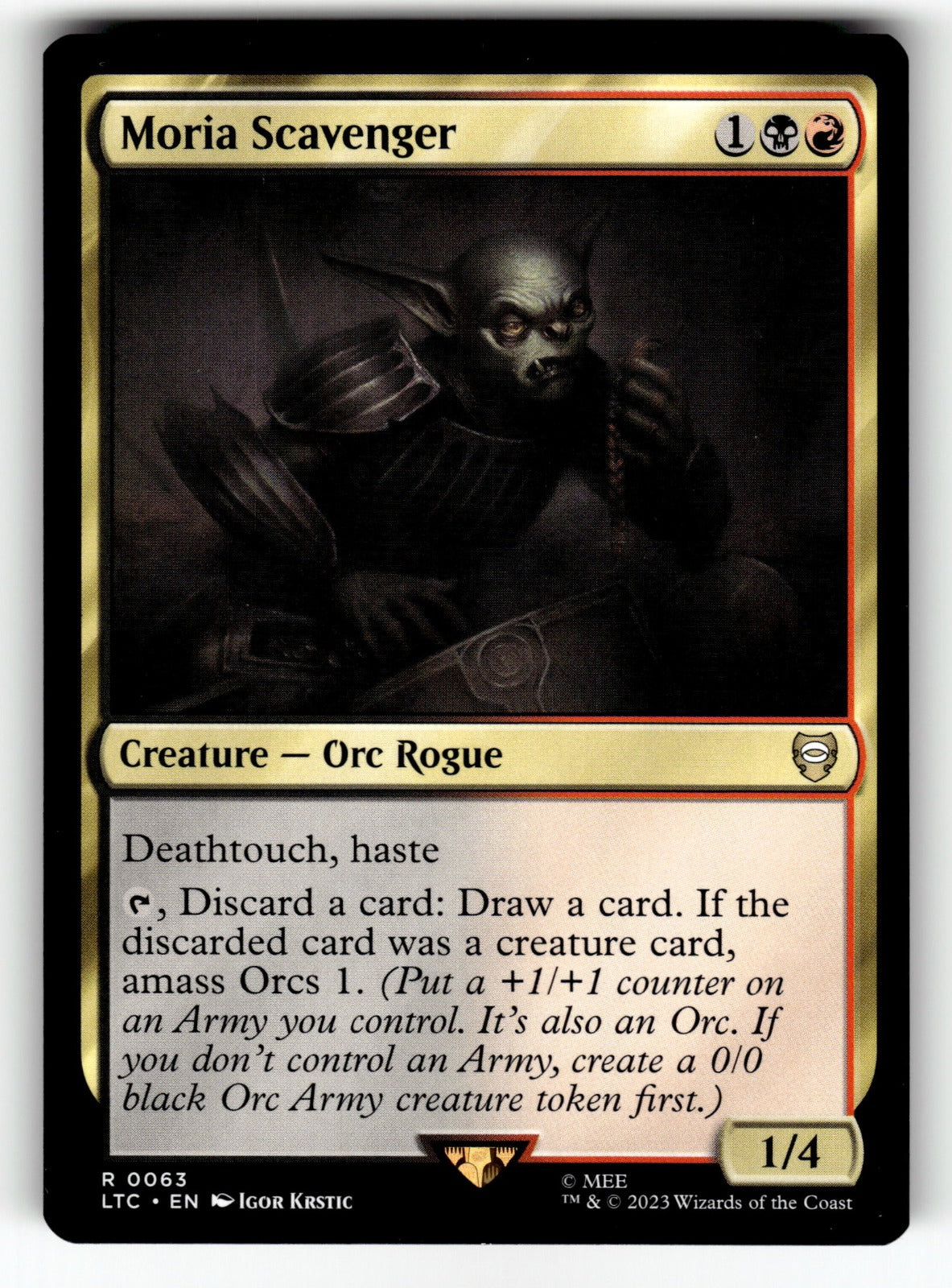 Moria Scavenger – 63 LTC: Commander: The Lord of the Rings: Tales of Middle-earth R NM