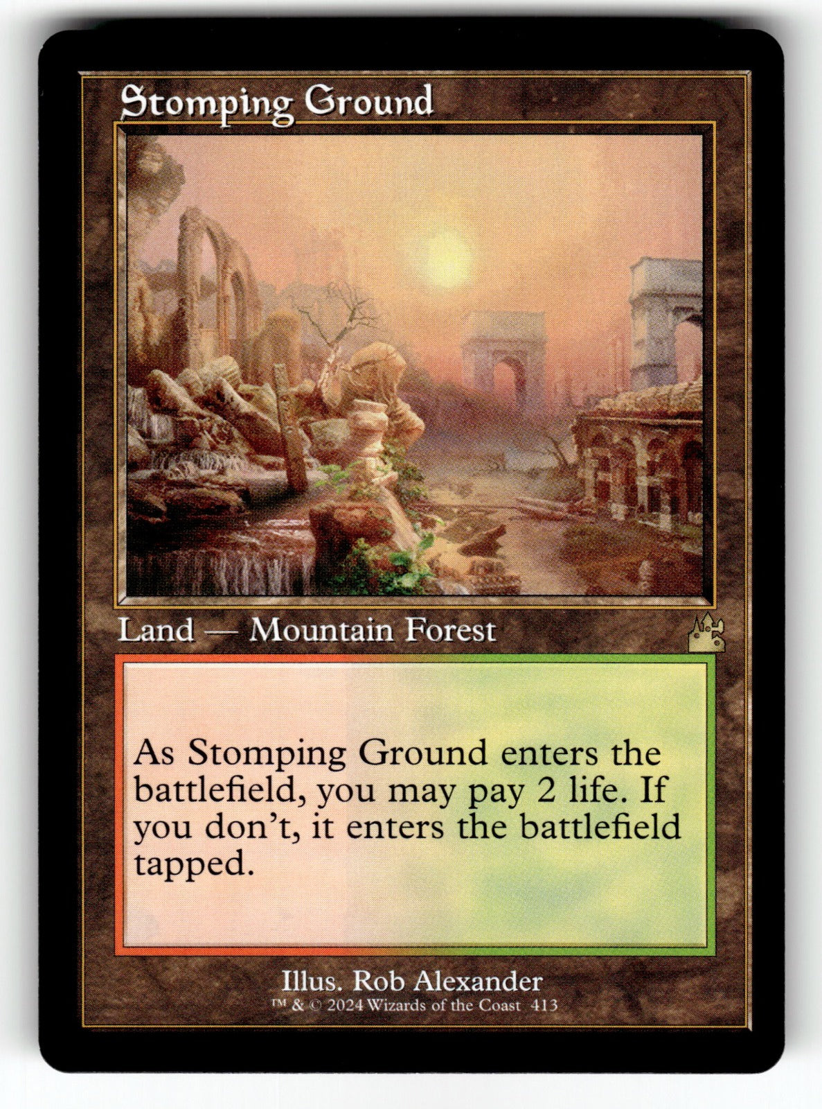 Stomping Ground (Retro Frame) – 413 RVR: Ravnica Remastered R NM