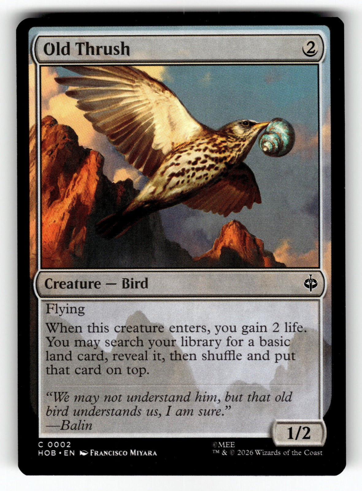 Old Thrush – 2 HOB: The Hobbit C NM