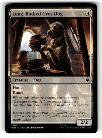 Long-Bodied Grey Dog – 1 HOB: The Hobbit C NM