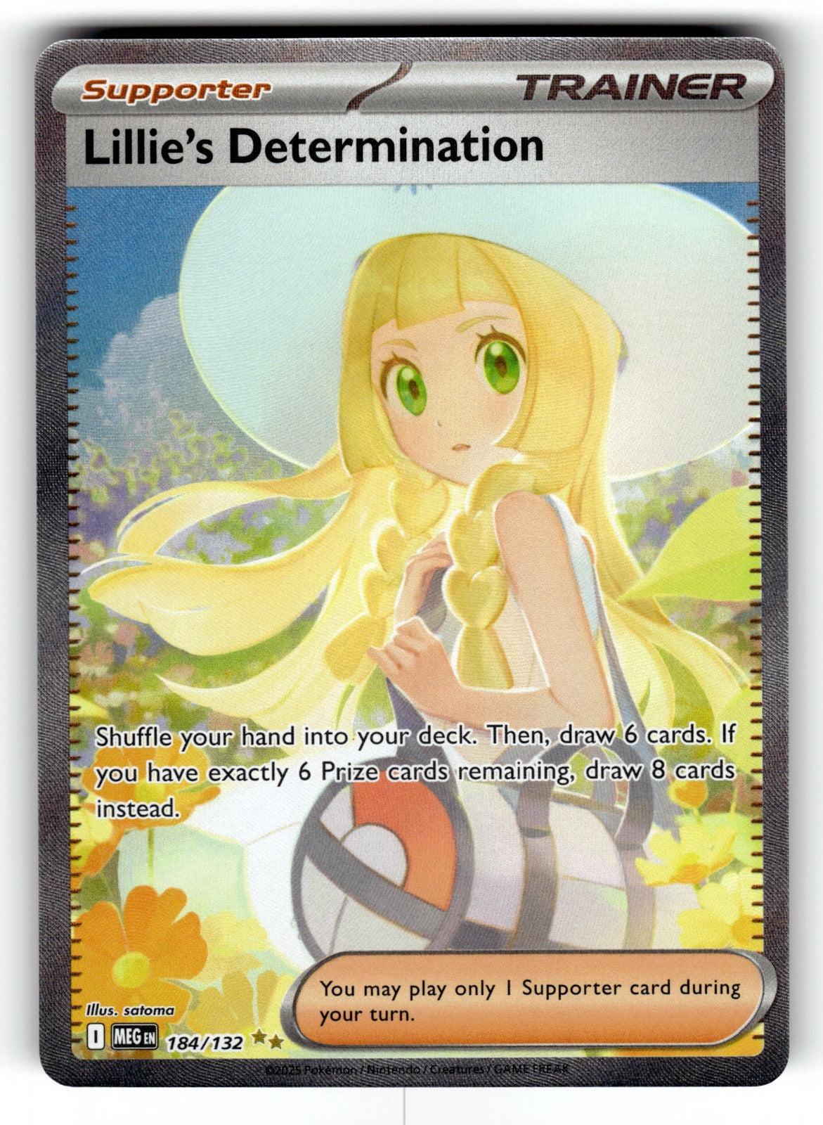 Lillie's Determination – 184/132 MEG: ME01: Mega Evolution Special Illustration Rare Holo NM