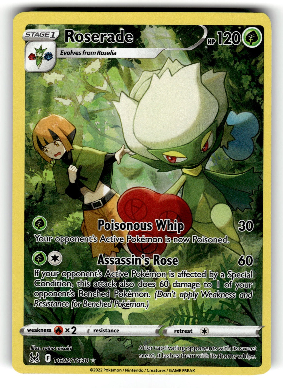 Roserade – TG02/TG30 SWSH11: TG: SWSH11: Lost Origin Trainer Gallery Ultra Rare Holo LP