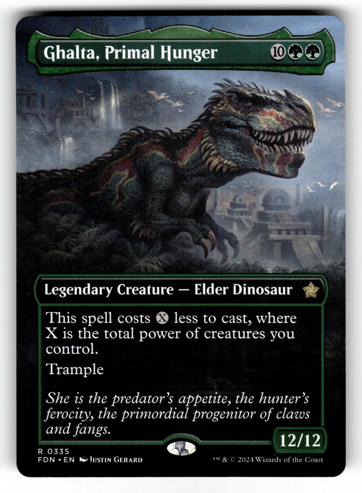 Ghalta, Primal Hunger (Borderless) – 335 FDN: Foundations R NM