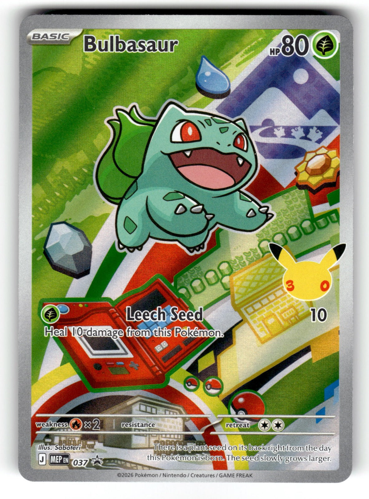 Bulbasaur – 037 MEP: ME: Mega Evolution Promo Promo Holo NM
