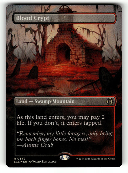 Blood Crypt (Borderless) – 349 ECL: Lorwyn Eclipsed R Foil NM (Back)
