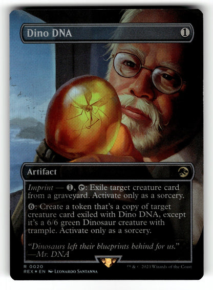 Dino DNA (Borderless) – 20 REX: Universes Beyond: Jurassic World Collection R Foil LP