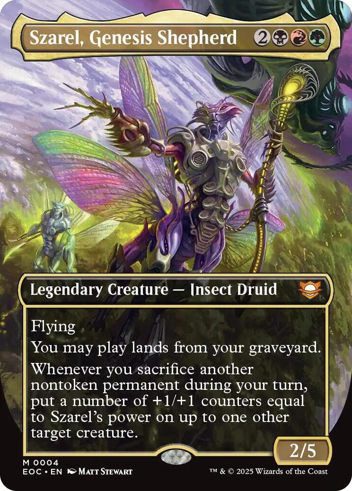 Szarel, Genesis Shepherd (Borderless) – 4 EOC: Commander: Edge of Eternities M Foil NM