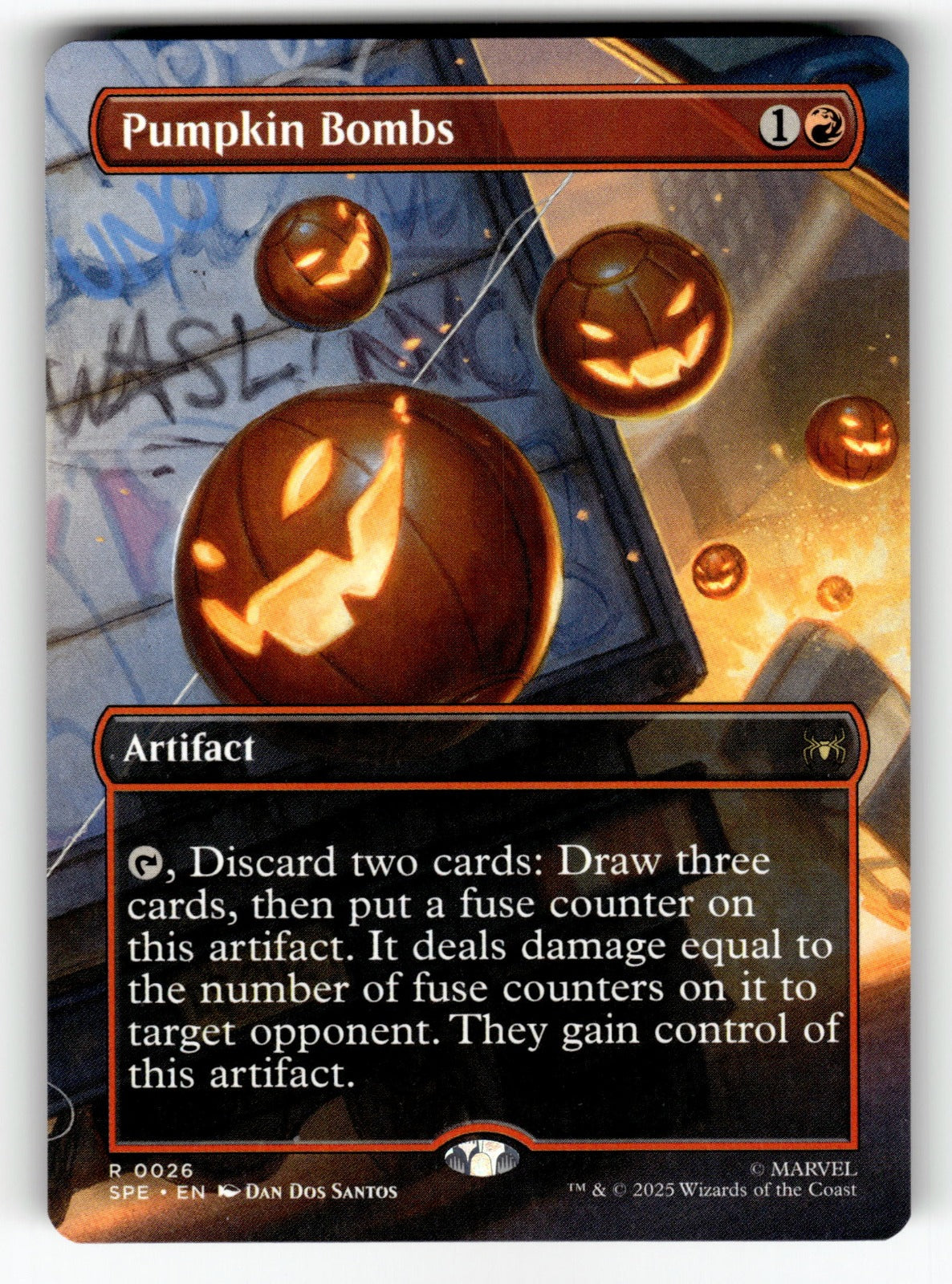 Pumpkin Bombs (Borderless) – 26 SPE: Marvel's Spider-Man: Eternal-Legal R NM