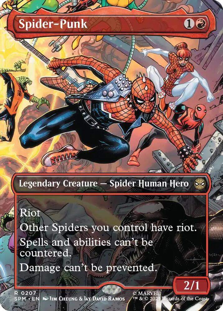 Spider-Punk (Borderless) – 207 SPM: Marvel's Spider-Man R Foil NM