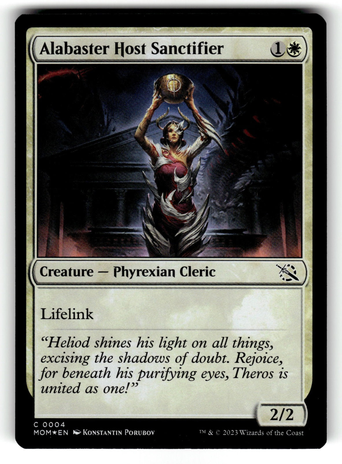 Alabaster Host Sanctifier – 4 MOM: March of the Machine C Foil NM