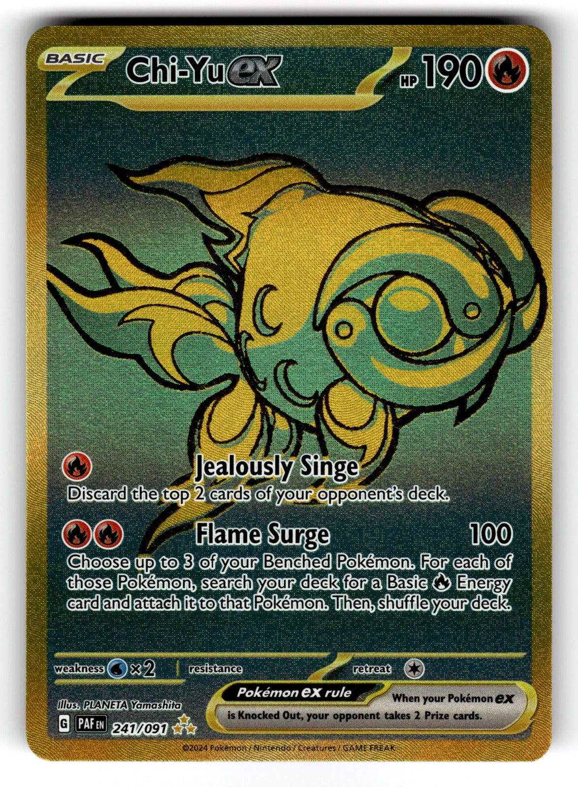 Chi-Yu ex - 241/091 PAF: SV: Paldean Fates Hyper Rare Holo NM