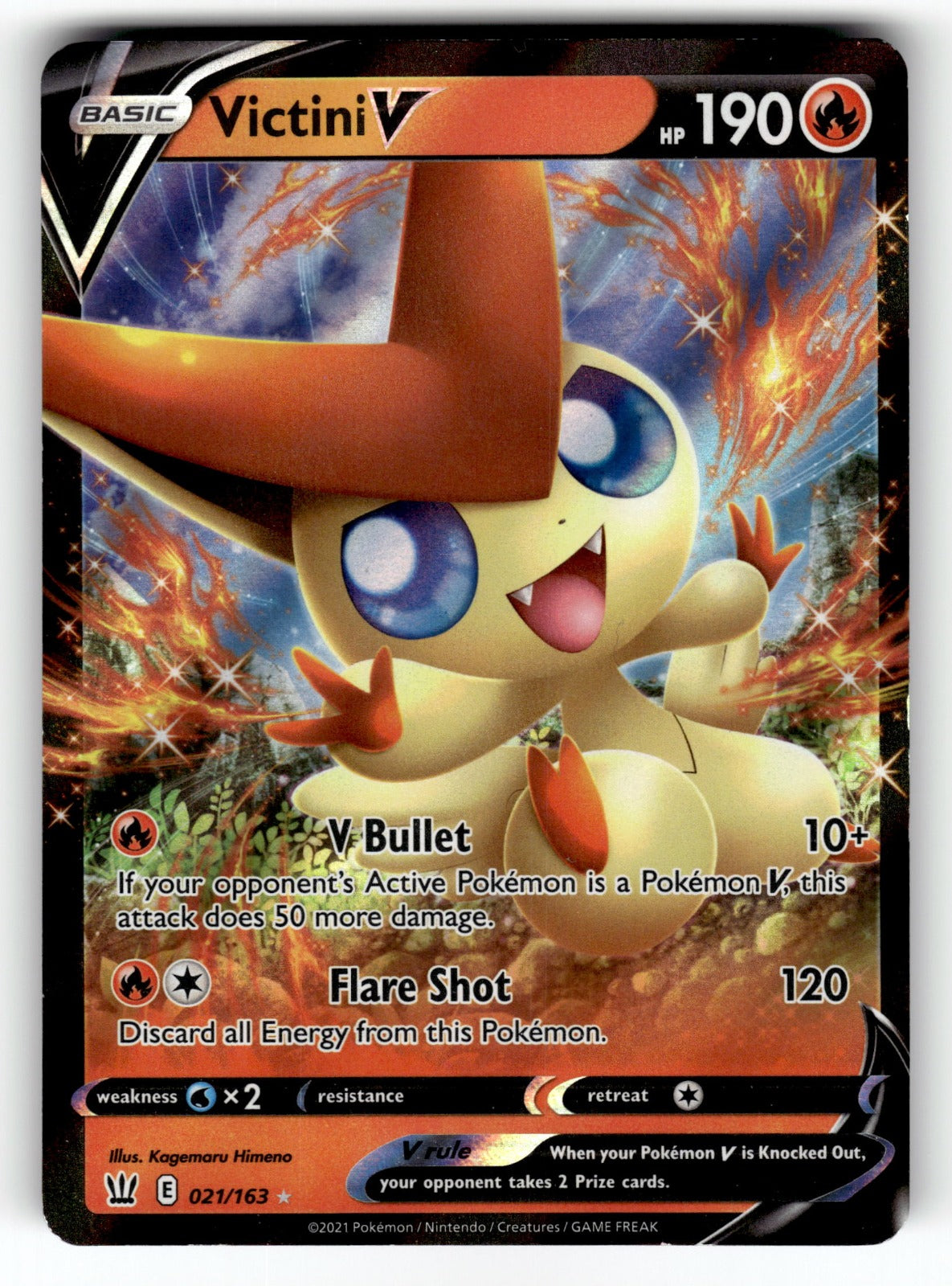 Victini V – 021/163 SWSH05: SWSH05: Battle Styles Ultra Rare Holo LP