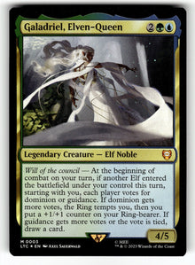 Galadriel, Elven-Queen – 3 LTC: Commander: The Lord of the Rings: Tales of Middle-earth M Foil NM