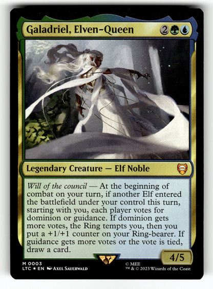 Galadriel, Elven-Queen – 3 LTC: Commander: The Lord of the Rings: Tales of Middle-earth M Foil NM