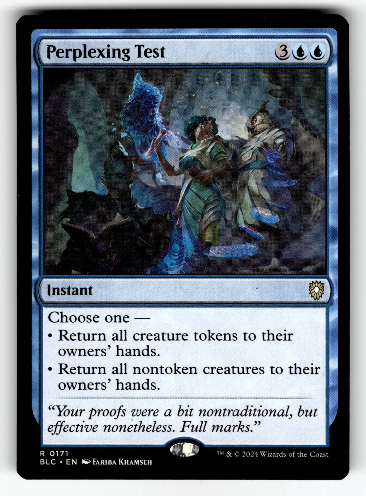 Perplexing Test – 171 BLC: Commander: Bloomburrow R NM