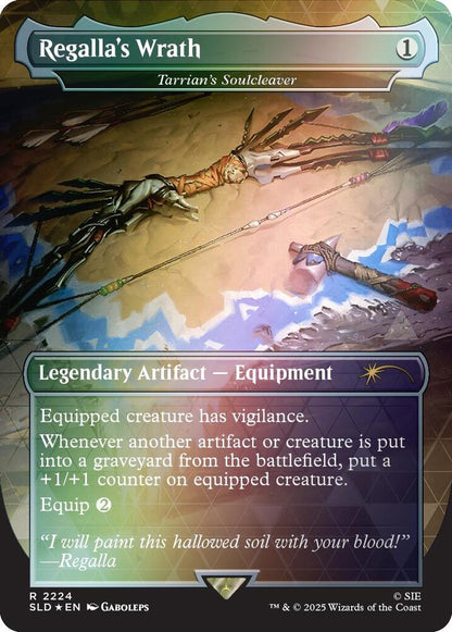 Regalla's Wrath - Tarrian's Soulcleaver (Rainbow Foil) – 2224 SLD: Secret Lair Drop Series R Foil NM