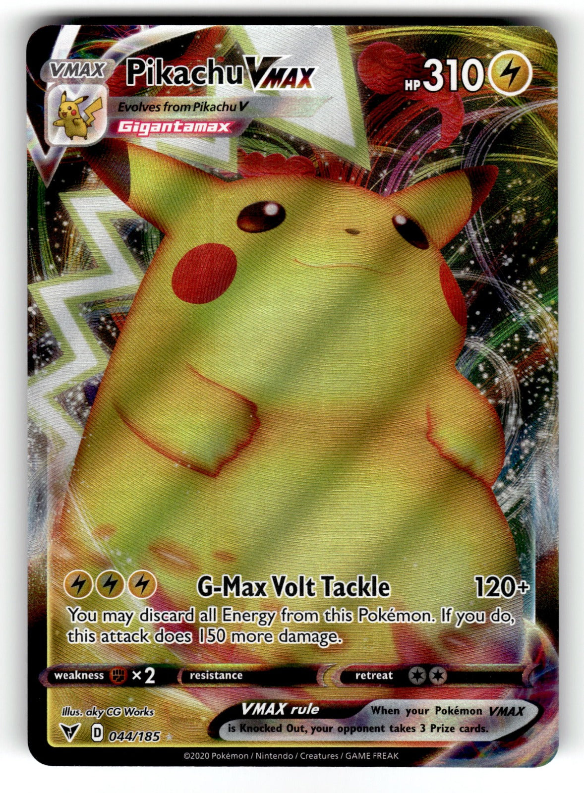Pikachu VMAX – 044/185 SWSH04: SWSH04: Vivid Voltage Ultra Rare Holo NM