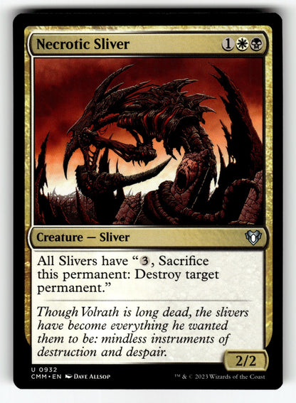 Necrotic Sliver – 932 CMM: Commander Masters U NM