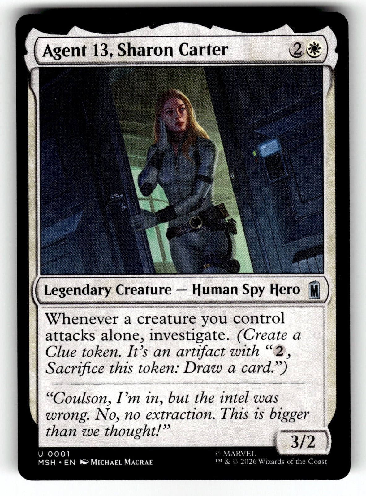 Agent 13, Sharon Carter – 1 MSH: Marvel Super Heroes U NM