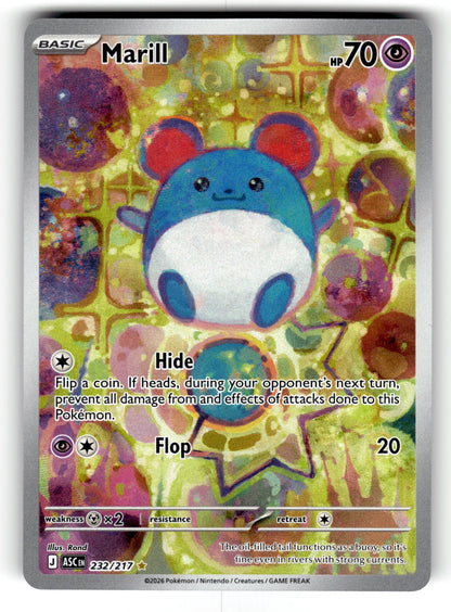 Marill – 232/217 ASC: ME: Ascended Heroes Illustration Rare Holo NM