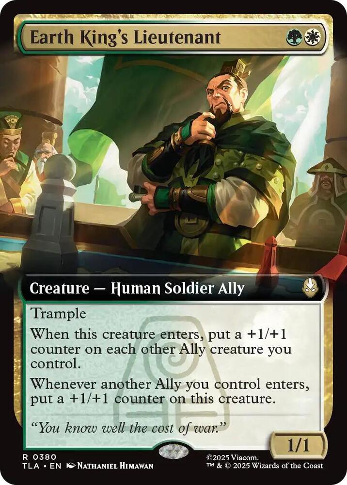 Earth King's Lieutenant (Extended Art) – 380 TLA: Avatar: The Last Airbender R Foil NM