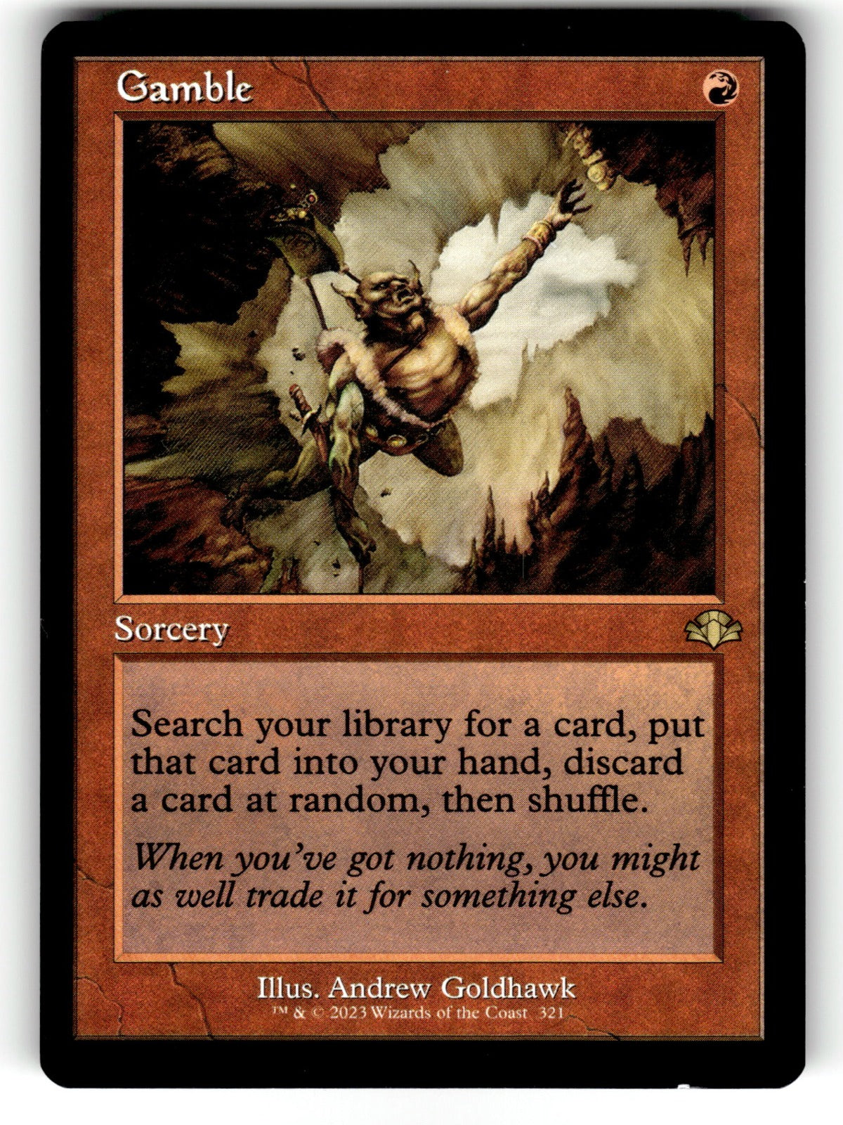 Gamble (Retro Frame) – 321 DMR: Dominaria Remastered R NM