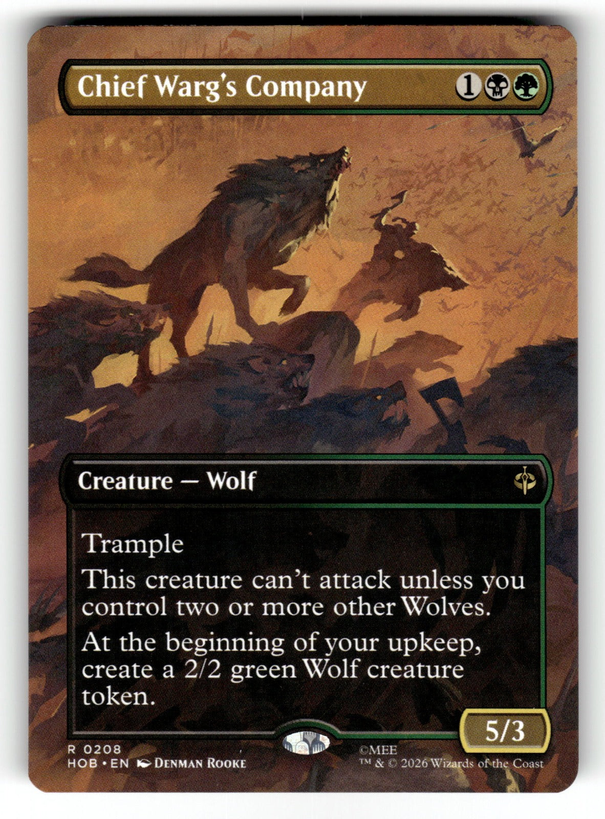 Chief Warg's Company (Borderless) – 208 HOB: The Hobbit R NM