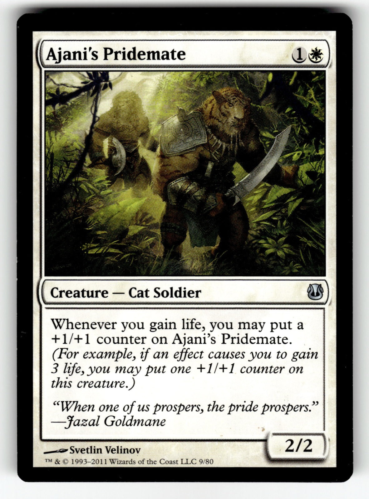 Ajani's Pridemate – 9 DDH: Duel Decks: Ajani vs. Nicol Bolas U LP