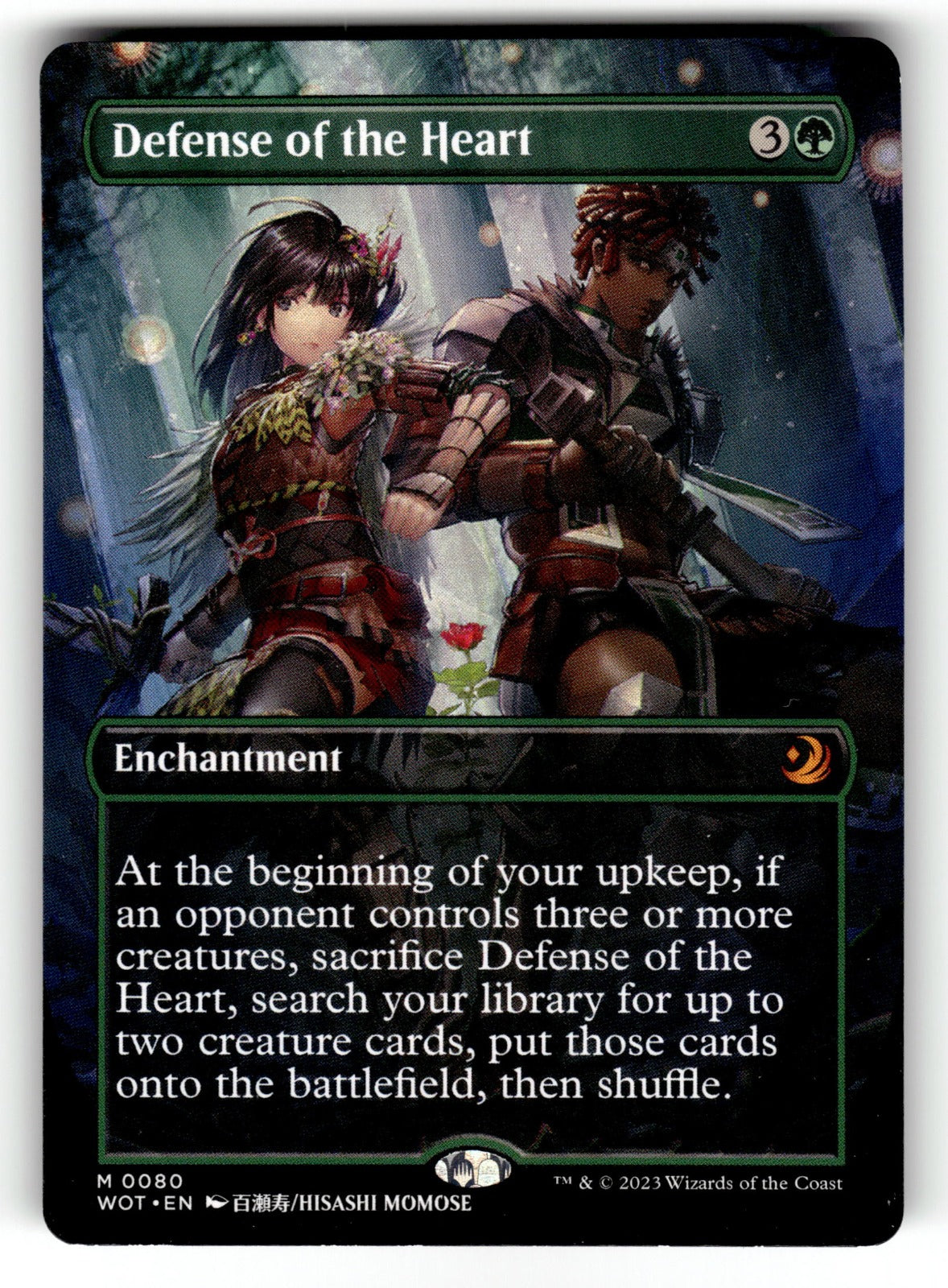 Defense of the Heart (Anime Borderless) – 80 WOT: Wilds of Eldraine: Enchanting Tales M LP
