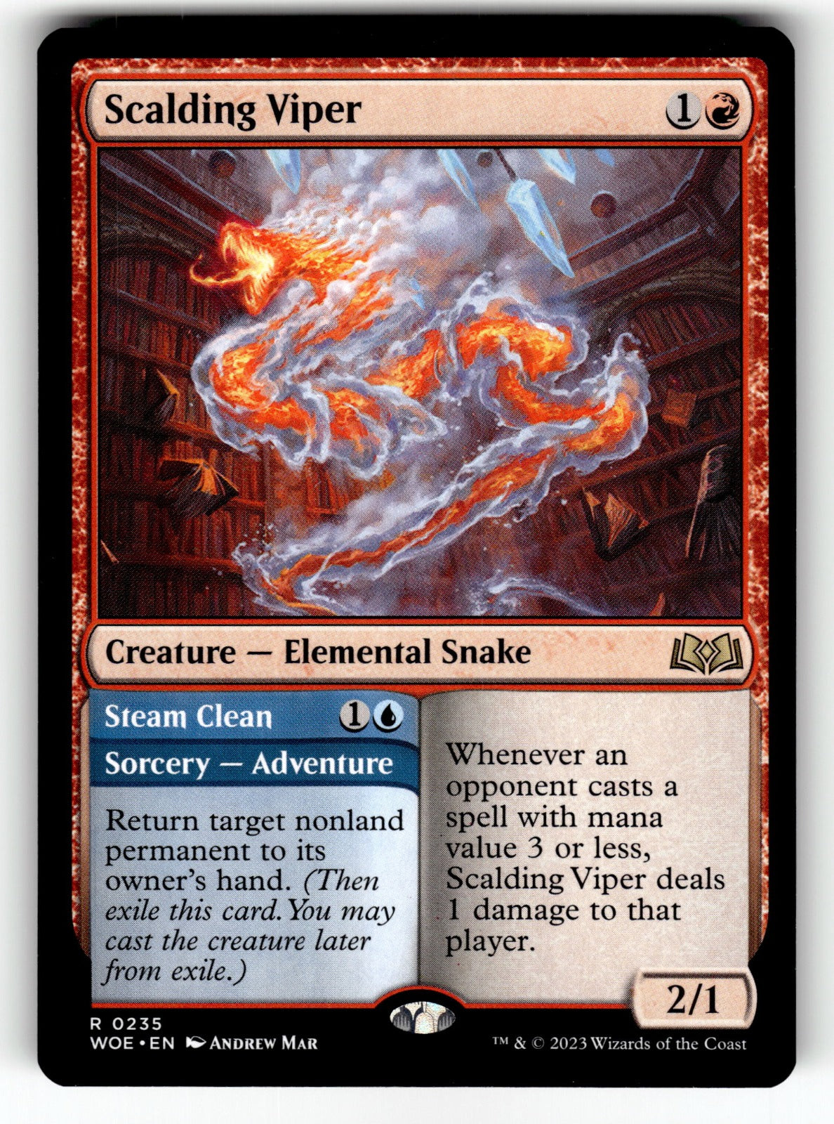 Scalding Viper – 235 WOE: Wilds of Eldraine R LP