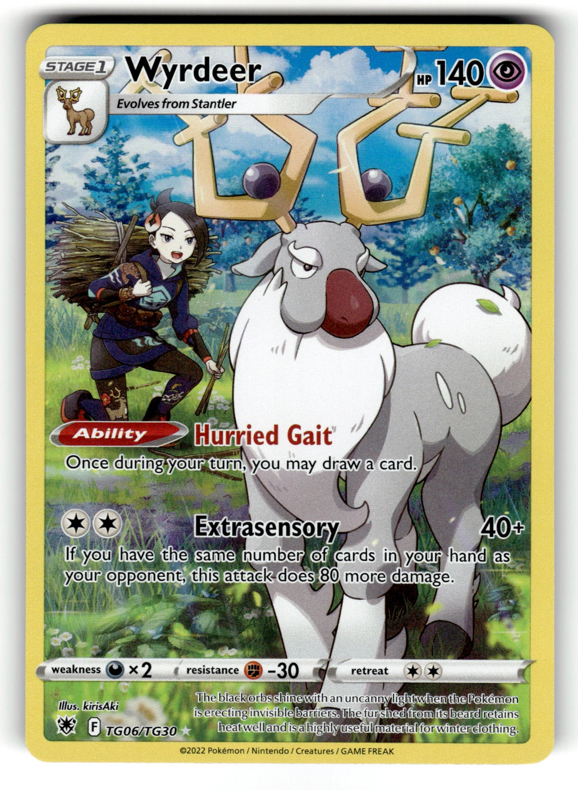 Wyrdeer – TG06/TG30 SWSH10:TG: SWSH10: Astral Radiance Trainer Gallery Ultra Rare HoloNM