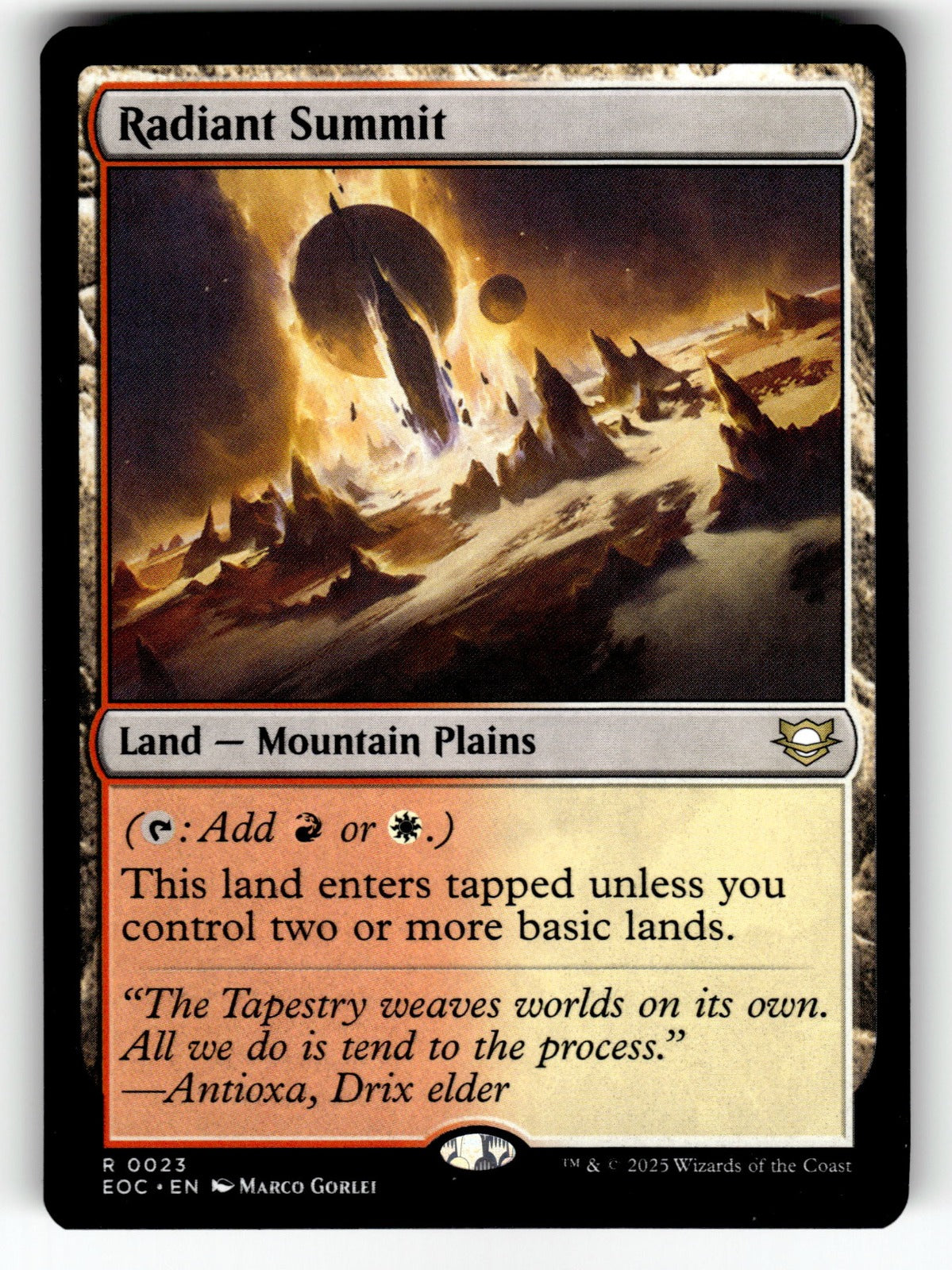 Radiant Summit – 23 EOC: Commander: Edge of Eternities R NM