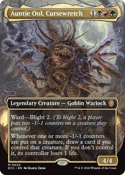 Auntie Ool, Cursewretch (Borderless) – 2 ECC: Commander: Lorwyn Eclipsed M Foil NM
