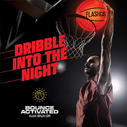 FlashCatch Light up Basketball - Glow in the Dark - Sports Gear Accessories Gifts for Boys 8-15+ Year Old - Kids Teens Gift Ideas - Cool Teen Boy Toy