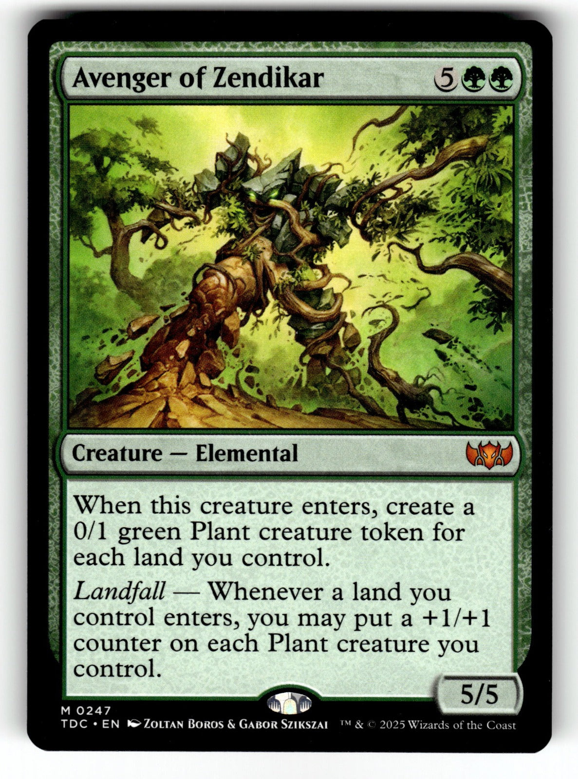 Avenger of Zendikar – 247 TDC: Commander: Tarkir: Dragonstorm M NM