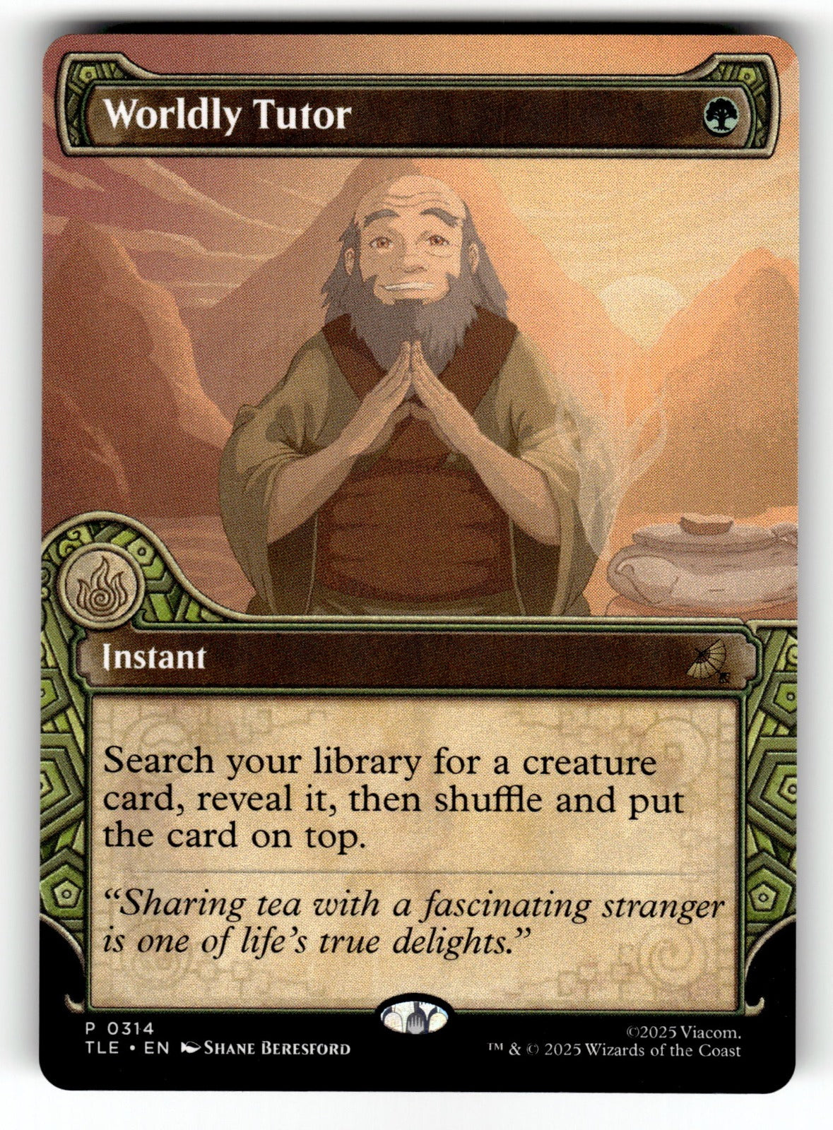 Worldly Tutor (Showcase) – 314 TLE: Avatar: The Last Airbender: Eternal-Legal P NM