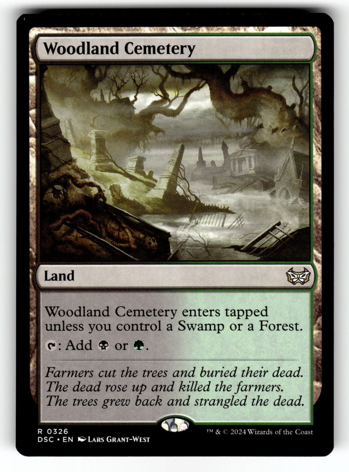 Woodland Cemetery – 326 DSC: Commander: Duskmourn: House of Horror R NM