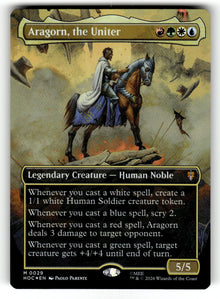 Aragorn, the Uniter (Borderless) – 29 HOC: The Hobbit: Eternal-Legal M Foil NM
