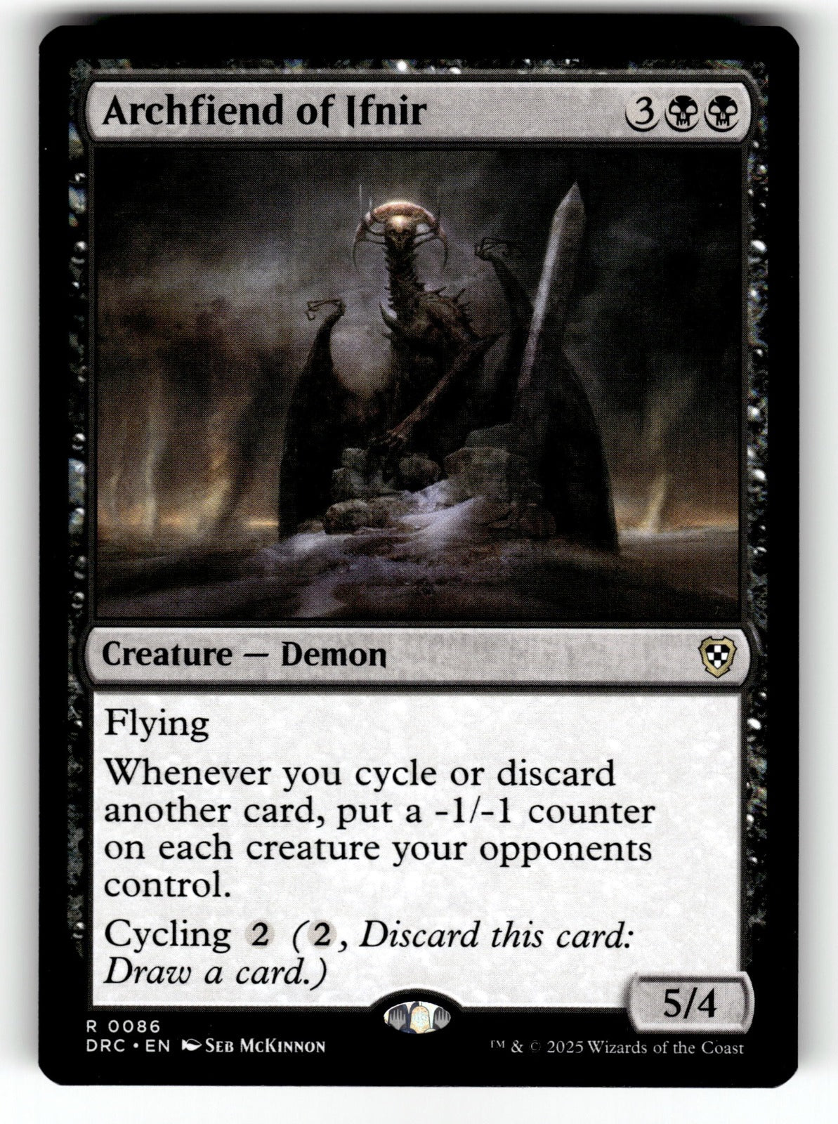 Archfiend of Ifnir – 86 DRC: Commander: Aetherdrift R NM