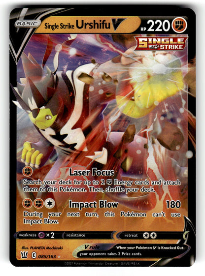 Single Strike Urshifu V – 085/163 SWSH05: SWSH05: Battle Styles Ultra Rare Holo NM