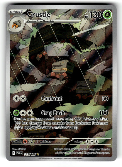 Crustle – 183/182 PAR: SV04: Paradox Rift Illustration Rare Holo NM