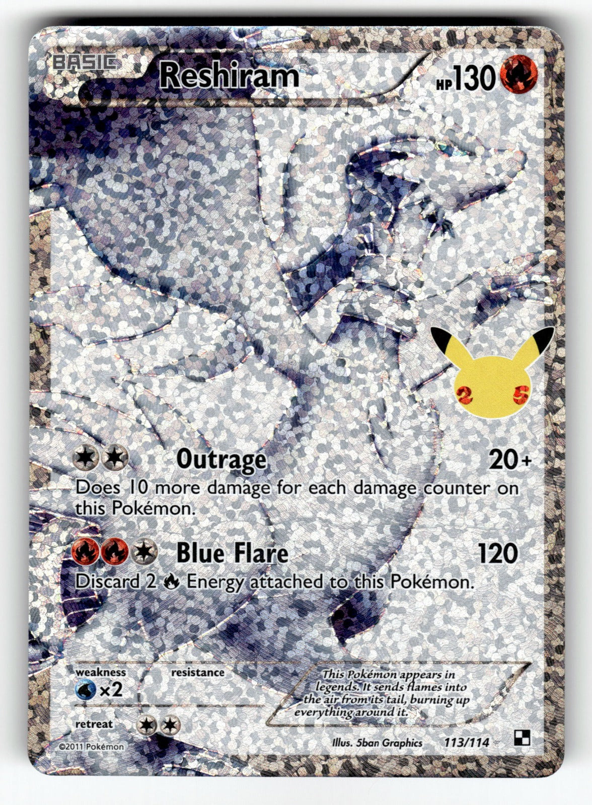 Reshiram – 113/114 CCC: Celebrations: Classic Collection Classic Collection Holo NM
