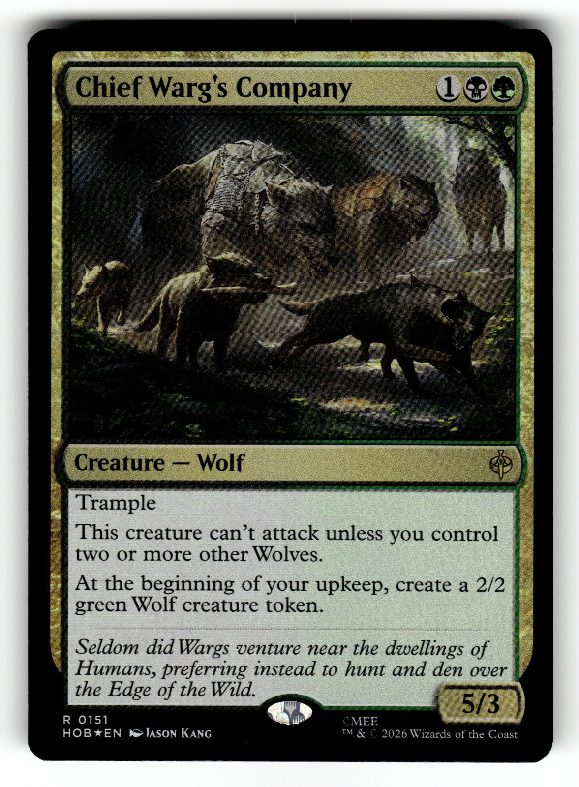 Chief Warg's Company – 151 HOB: The Hobbit R Foil NM