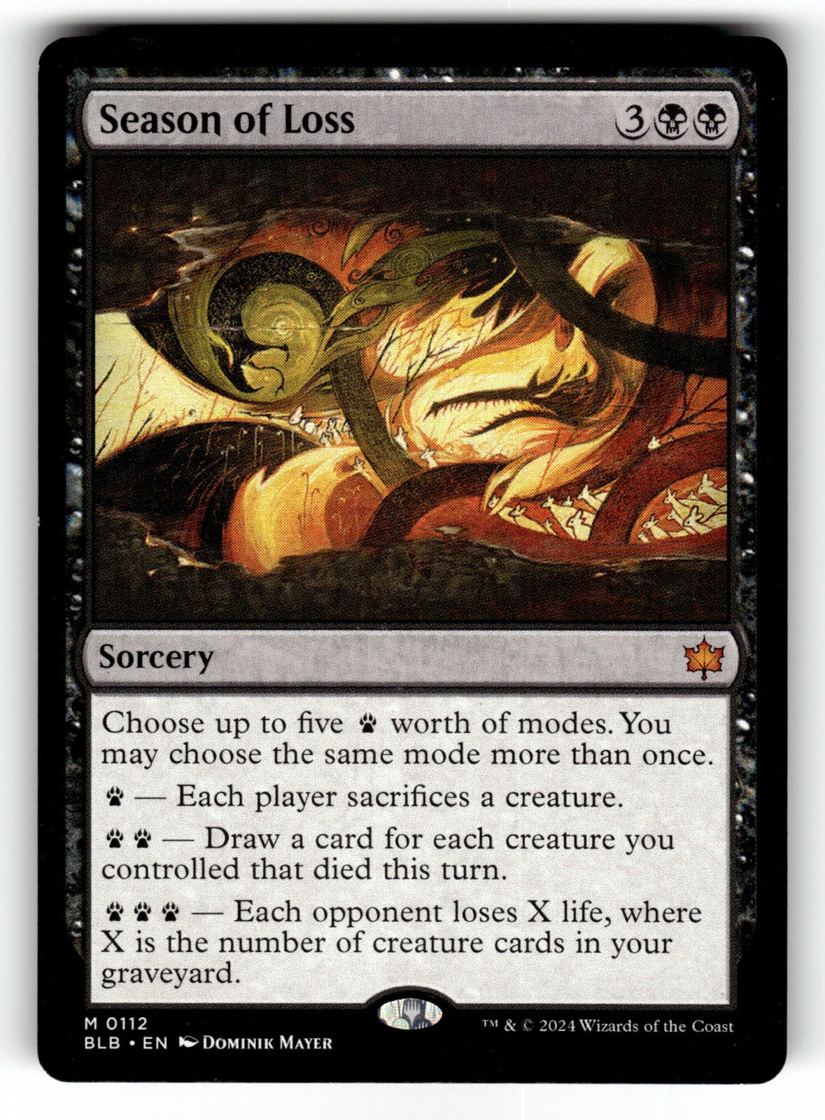 Season of Loss – 112 BLB: Bloomburrow M NM