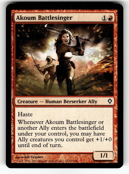 Akoum Battlesinger – 71 WWK: Worldwake C NM