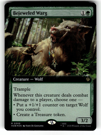 Bejeweled Warg (Extended Art) – 305 HOB: The Hobbit R Foil NM