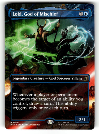 Loki, God of Mischief (Borderless) – 343 MSH: Marvel Super Heroes R NM