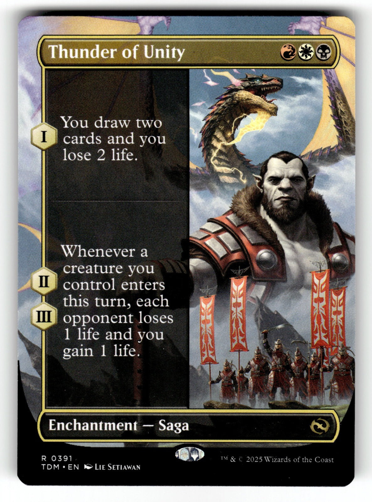 Thunder of Unity (Borderless) – 391 TDM: Tarkir: Dragonstorm R LP