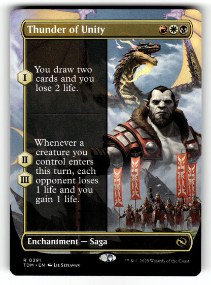Thunder of Unity (Borderless) – 391 TDM: Tarkir: Dragonstorm R LP