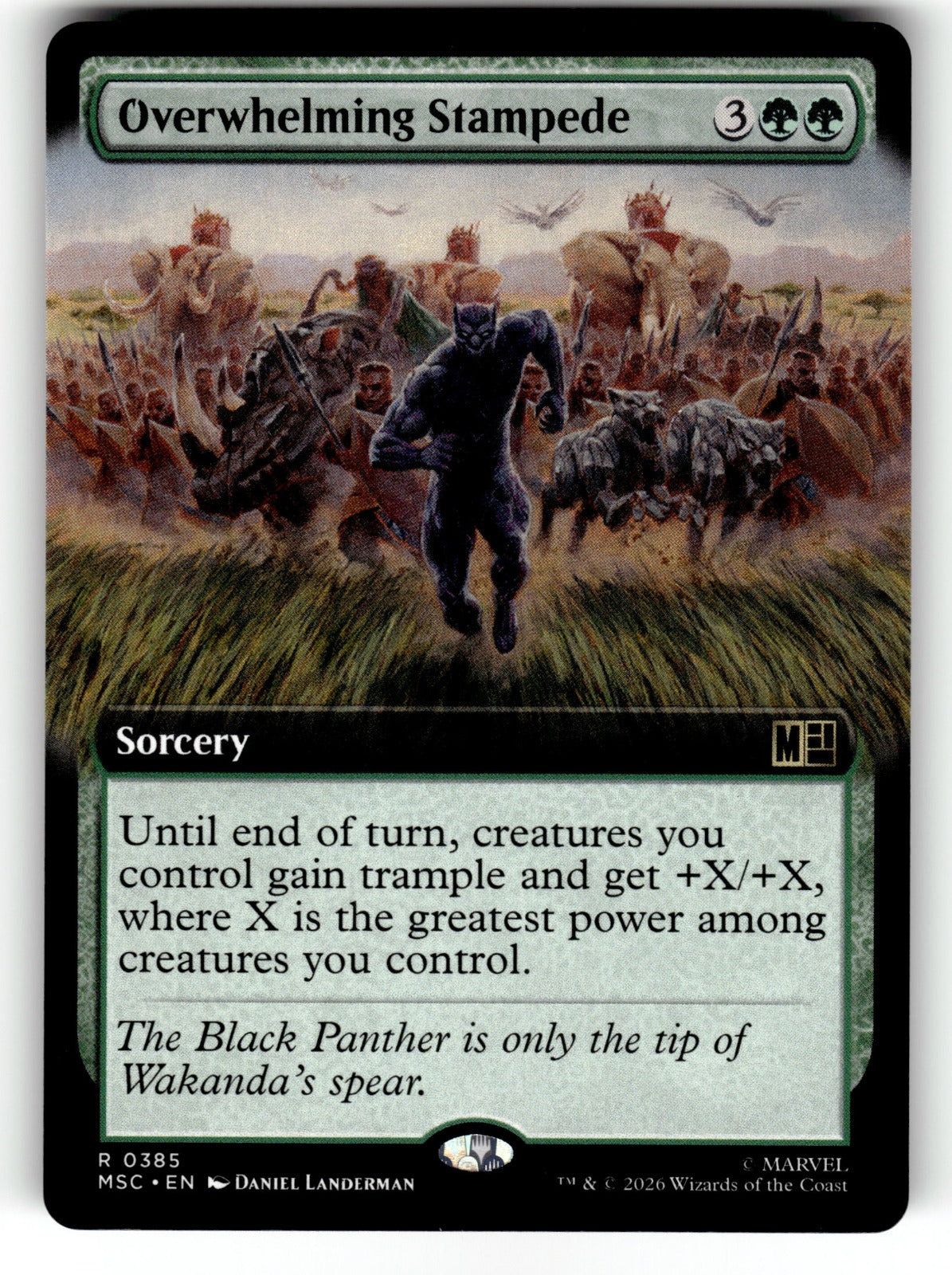 Overwhelming Stampede (Extended Art) – 385 MSC: Commander: Marvel Super Heroes R NM
